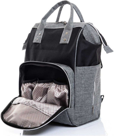 SteweHome Diaper Bag-Changing Mat Shoulder/Handbag Gray 30cm
