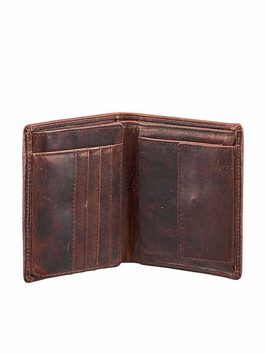 Leather Men's Wallet with RFID Tabac Brown
