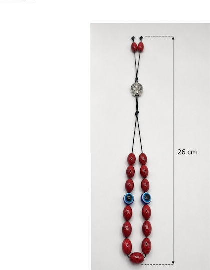 Panora Worry Beads with 2 Beads Made of Red Resin