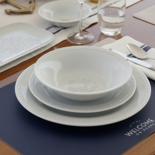 Marine Business Marine Serving Plate for Dessert Made of Beige Melamine Set of 6 Pieces