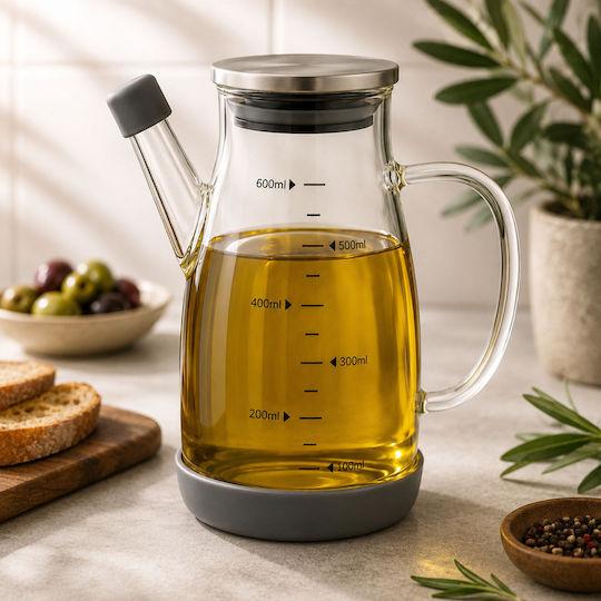 Ankor Δοχείο Λαδιού Γυάλινο με Ροή 650ml Ankor Δοχείο Λαδιού Γυάλινο με Ροή 650ml