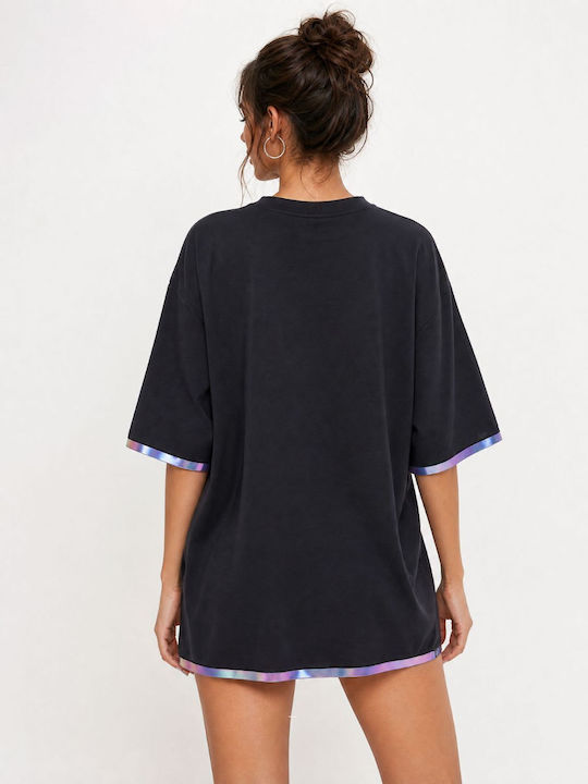 Women's Oversized Black T-shirt