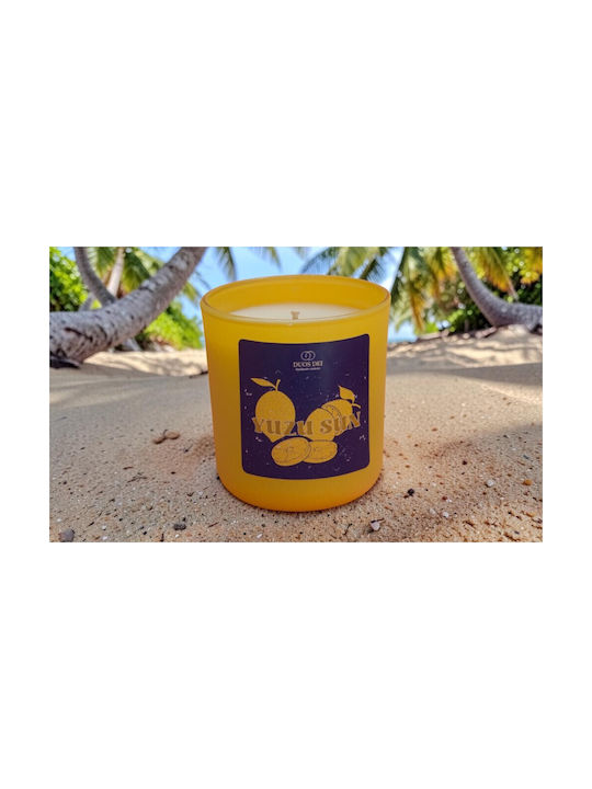 Aromatic Soy Candle in Jar Yellow