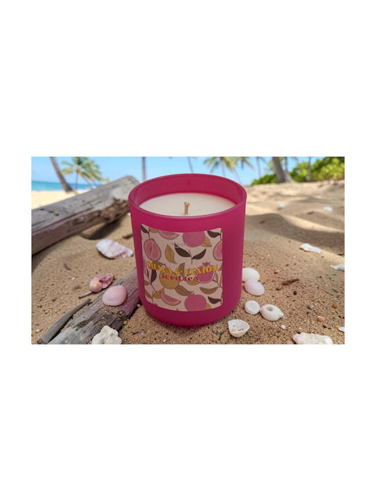 Aromatic Soy Candle in Jar with Lemon Perfume