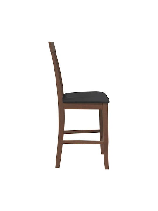 Taburete Bar Cu Spătar Lemn Maro 2 Buc 48x52.5x107 cm
