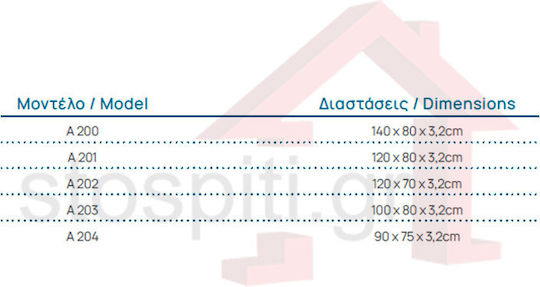 Sanitec Flat Classic Ακρυλική Ντουζιέρα 120x70cm Γκρι