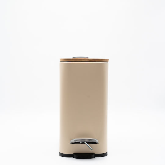 TnS Bamboo Slim Bamboo Καλαθάκι Μπάνιου Soft Close 5lt Μπεζ TnS Bamboo Slim Bamboo Καλαθάκι Μπάνιου Soft Close 5lt Μπεζ