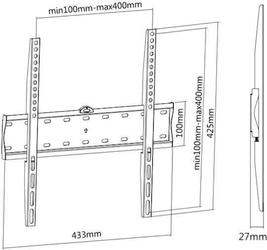 Fixed Wall Mount Tv Stand 32" 55"