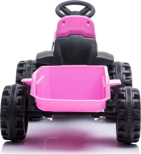 Kinderfahrzeug mit Traktor Elektrisch mit Anhänger 6 Volt Rosa