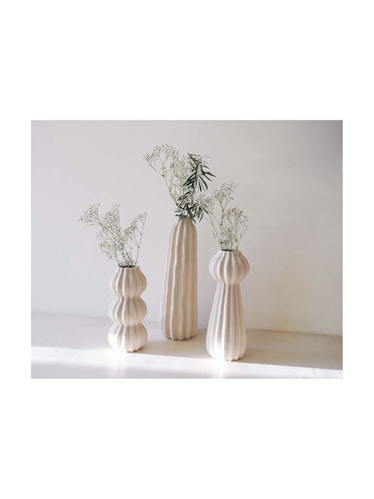 Andrea House Decorative Ceramic Vase Kaduna White 15x15xH38cm