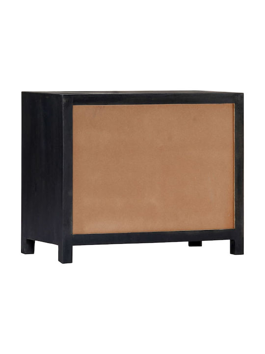 Wooden Sideboard with Drawers Gray 75x35x60cm