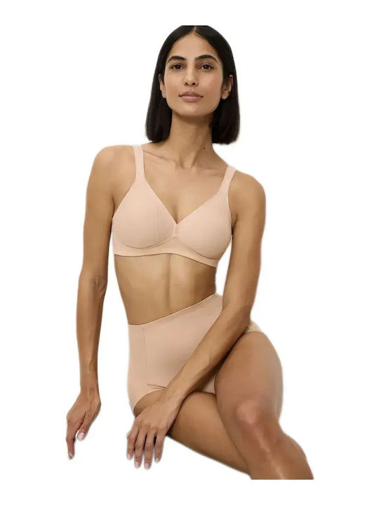 Modern Soft Cotton Bra without Padding without Underwire Beige