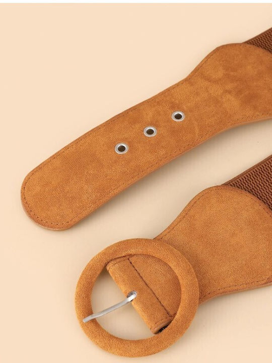 Breite Elastische Damen Gürtel Braun