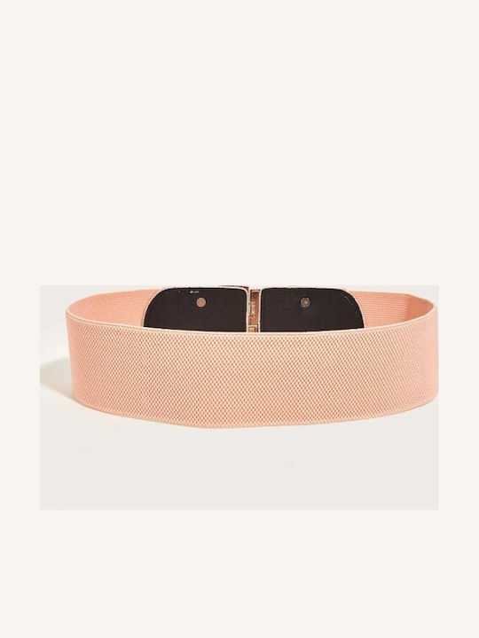 Wide Elastic Women's Belt Pink