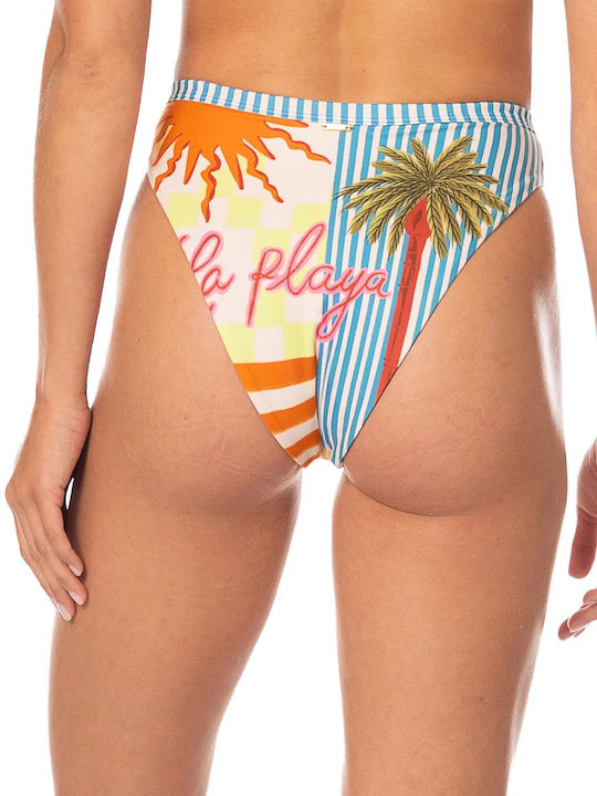 Set Bikini Μπουστάκι Ψηλόμεσο Μπλε