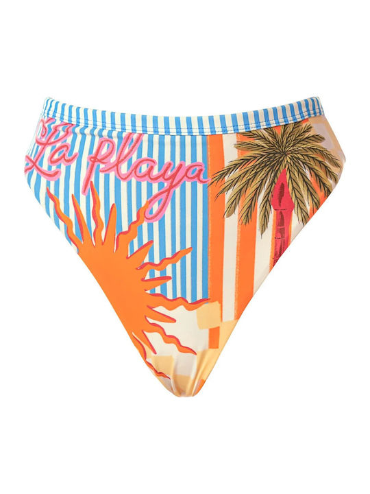 Set Bikini Μπουστάκι Ψηλόμεσο Μπλε