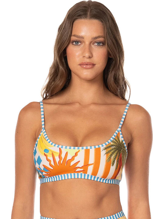 Set Bikini Μπουστάκι Ψηλόμεσο Μπλε