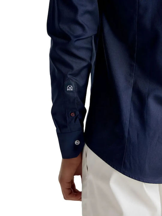 Long Sleeve Shirt In Regular Fit Dark Blue