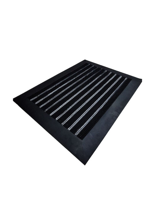 Eurofil Rubber Doormat Stripe Black 60x80cm Thickness 8mm