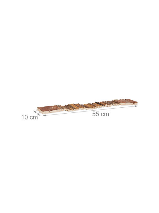 Set 3 Jucării Rozătoare Pod Suspendat Maro 1.5x10x55 Cm