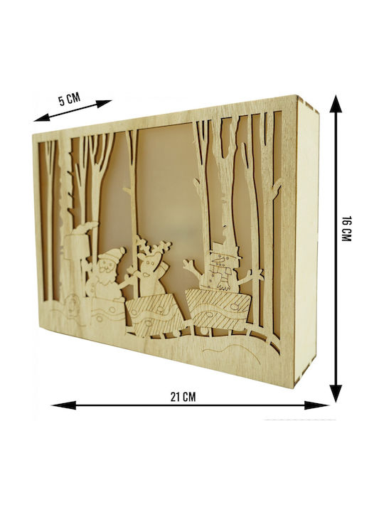Alista Home Figurină Decorativă de Crăciun cu Lumină LED Maro
