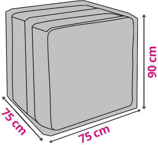 Perel Waterproof Protective Cover for Garden Cushions 75x75x90cm