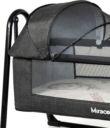 SteweHome Baby Bettwäsche-Set Für Wiege Schwarz 8 Stück