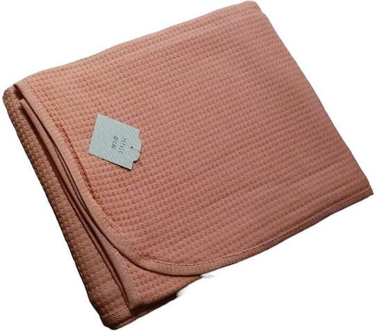 Manterol Casa Petalo Κουβέρτα Πικέ Υπέρδιπλη 220x240εκ. Ροζ
