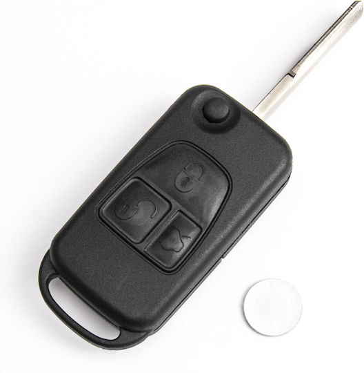 Калъф За Сгъваем Ключ Mercedes A C W210 A208 A124 S210 W163 Sl 3 Бутона