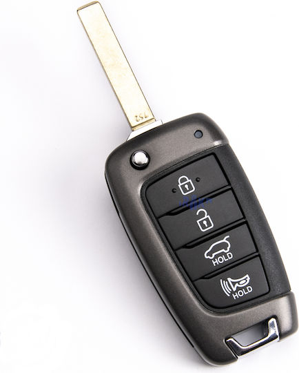 Κέλυφος Αναδιπλούμενου Κλειδιού Hyundai Santa Fe Accent 4 Κουμπιά