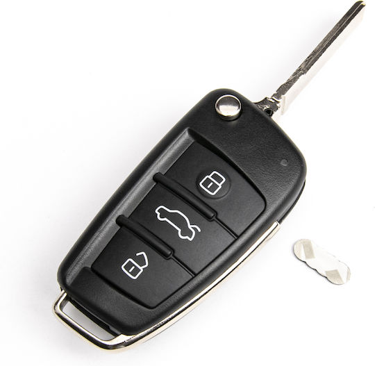Autoschlüsselhülle Klappbar für Audi A1 A4 A6 Q3 Q7 RS6 TT mit 3 Tasten Hu66 Haa