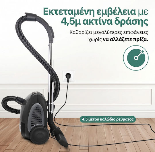 Emerio VE-109959.14 Vacuum Cleaner 800W Bagged 2lt Black