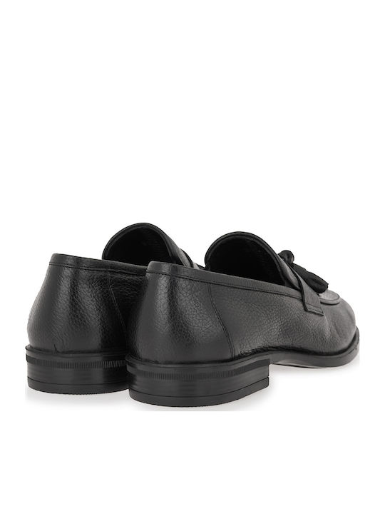 Δερμάτινα Ανδρικά Loafers σε Μαύρο Χρώμα