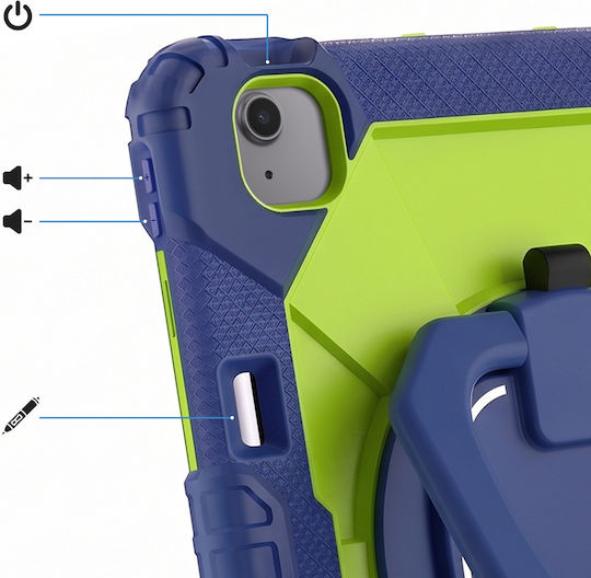 Avizar Husă Rezistentă la Șocuri Ipad Air 13 2024 2025 M4 2026 cu Mâner Stand Verde