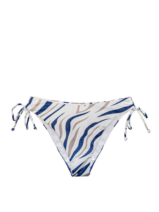 Bikini Slip Talie Înaltă Alb