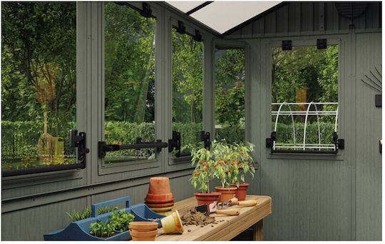 Kunststoff Gartenhäuser Premier Grüne Lagerhaus M1.9xB2.44xH2.21m