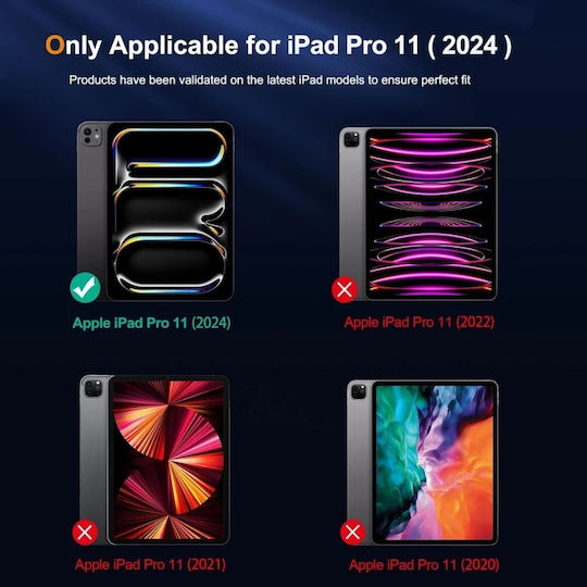 Protectoare De Ecran Din Sticlă Temperată Ipad Pro 11 2024 Claritate Maximă Protecție 0.33mm Strat Oleofobic Anti-Amprentă Skdr 3d Tab Glass Negru