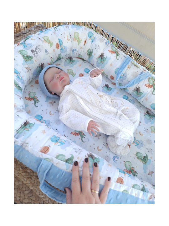 BabyValia Baby Nest Pillow Light Blue 70x110cm