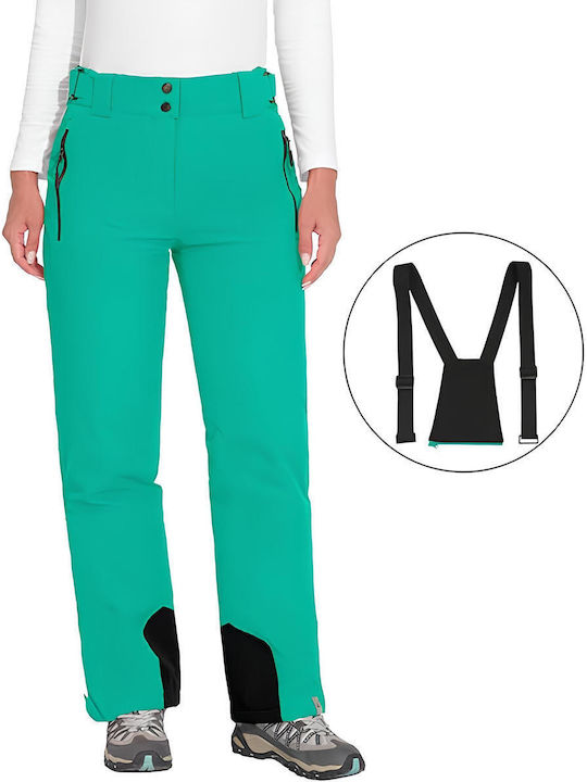 B098XLCBH7 Pantaloni De Schi și Snowboard Verzi Pentru Femei