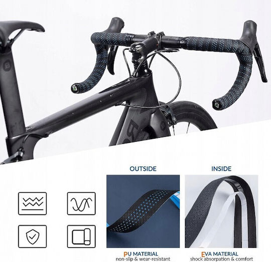 Rockbros Bdtk-bkw Bicycle Handlebar Tape Black White