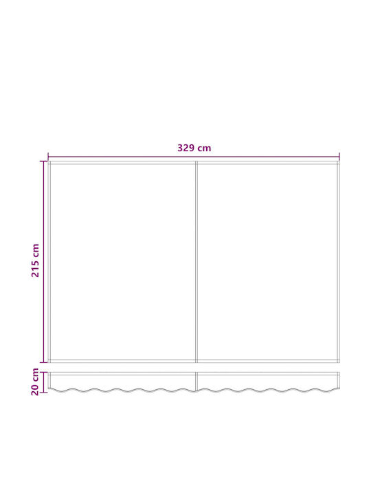 vidaXL Τέντα Βεράντας με Led Μπεζ 3.5x2m