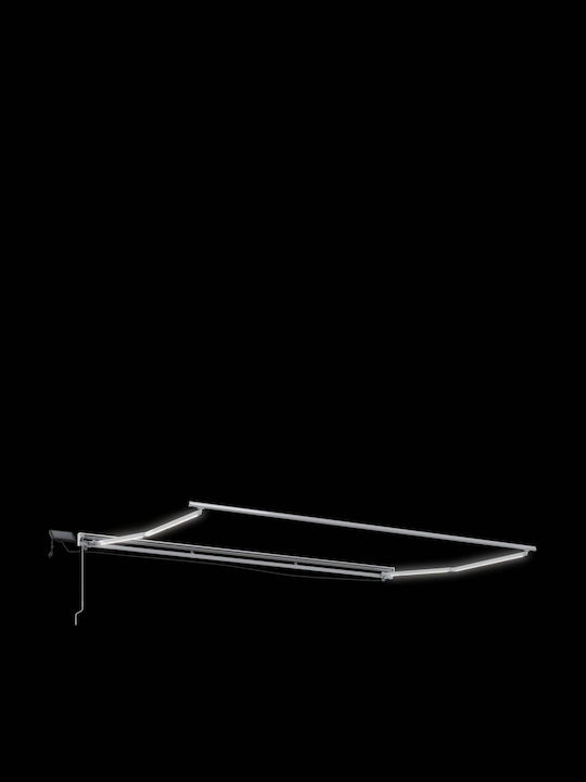 vidaXL Cort Terasă Cu LED Gri 3.5x2.5m