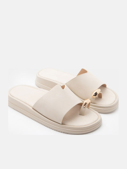 Γυναικεία Σανδάλια Flatforms Μπεζ
