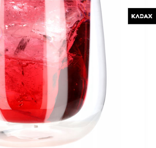 Kadax Σετ Ποτήρια Νερού / Κοκτέιλ / Καφέ / Freddo Γυάλινα 280ml 2τμχ