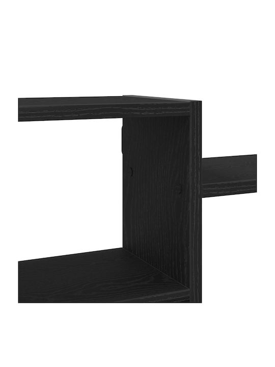 Ράφι Τοίχου Μαύρη Δρυς 129x18x42εκ.