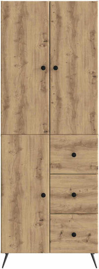 Wall Living Room Cabinet Made of Particle Board in Oak 66x34.5x90cm