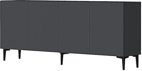 Μπουφές Ξύλινος Γκρι 180x32x75cm