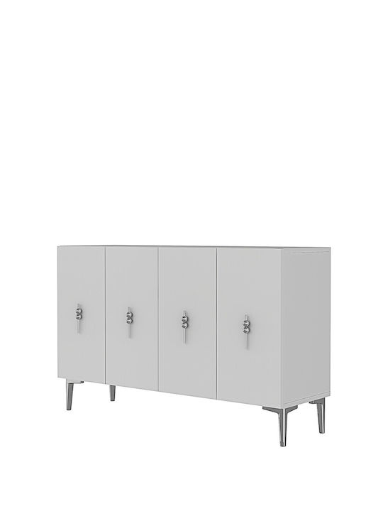 Bufet Din Lemn Alb 120x32x75cm