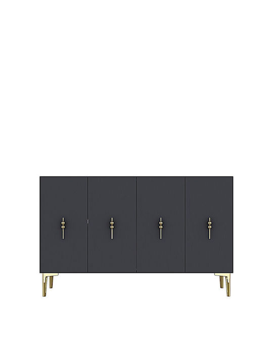 Μπουφές Ξύλινος Γκρι 120x32x75cm