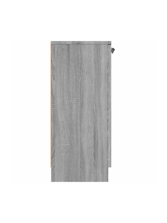 Wooden Sideboard with Drawers Gray 60x30x70cm